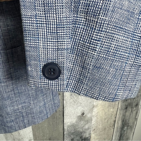 JG HOOK Blue Print Blazer Jacket Size 12 - Picture 4 of 6